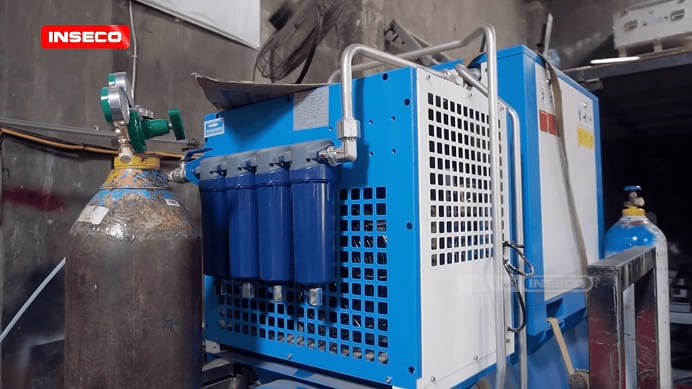 Perbandingan Oksigen & Screw Compressor Potong Mesin Laser Cutting Plat Besi 3 Screw Compressor Potong Plat Besi Laser Cutting