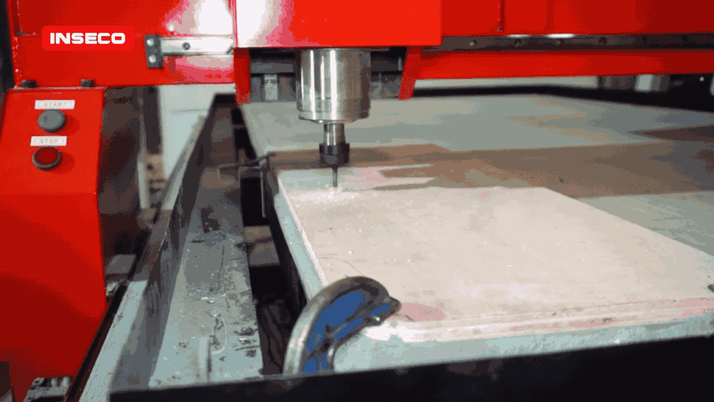Mesin CNC Inseco memotong triplek untuk box speaker dengan presisi tinggi area kerja 130x250cm