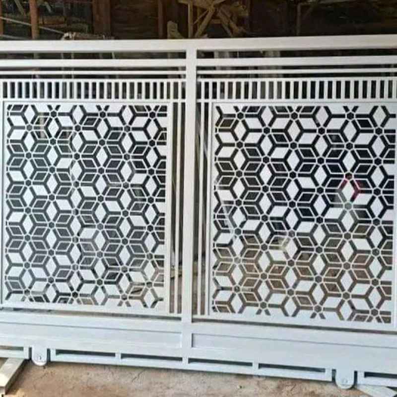10 Contoh Pagar Rumah Cutting Laser Sederhana dan Estetik 7 Pagar Cutting Laser Pola Perforasi Kecil