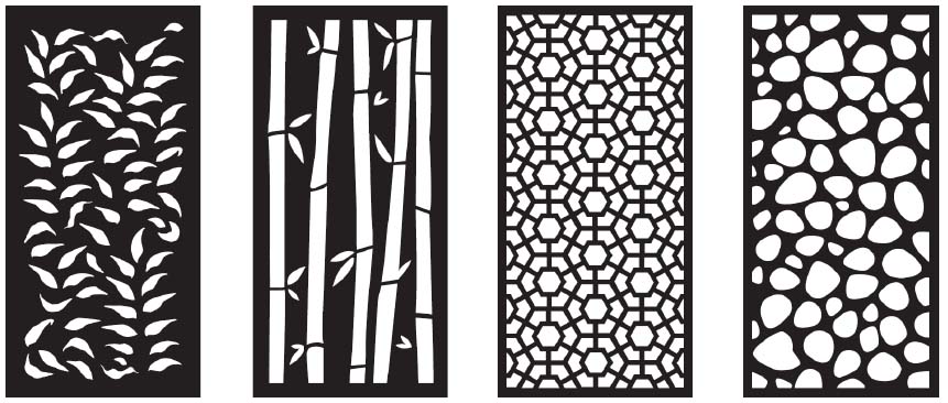 Desain Motif Pagar Laser Cutting Tema Alam